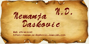 Nemanja Dašković vizit kartica